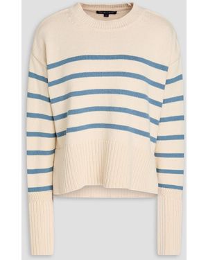 Veronica Beard Andover gestreifter pullover aus baumwolle - Natur