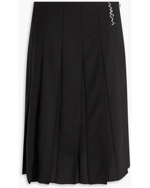 Marni Pleated Woven Skirt - Black