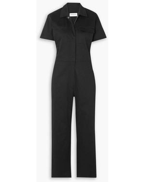 Rivet Utility Worker Cotton-blend Twill Jumpsuit - Black