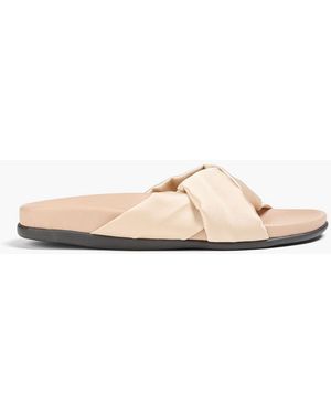 Ancient Greek Sandals Whitney Twisted Satin Slides - White