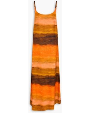 Helmstedt Eva bedrucktes slip dress in midilänge aus satin - Orange