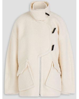 Ganni Wool-Blend Bouclé Jacket - Natural