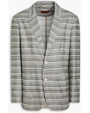 Missoni Crochet-knit Blazer - Grey