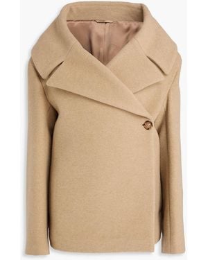 TOTEME Double-Breasted Wool-Blend Felt Jacket - Natural