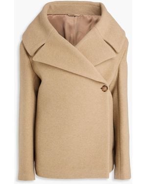 TOTEME Double-Breasted Wool-Blend Felt Jacket - Natural