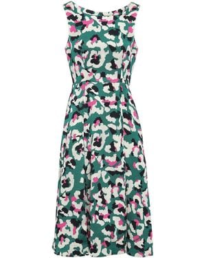 Mary Katrantzou Talon Pleated Jacquard Dress - Green