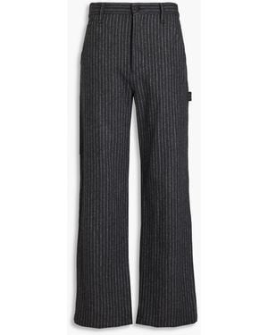 Rag & Bone Sid hose aus einer wollmischung mit weitem bein und nadelstreifen - Schwarz