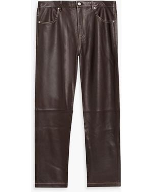 FRAME Leather Pants - Brown