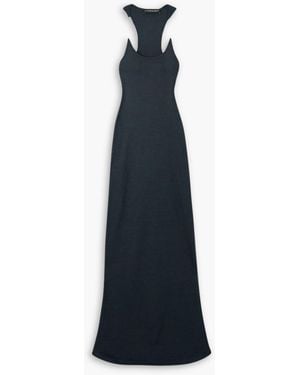 Y. Project Ribbed Cotton-jersey Maxi Dress - Blue