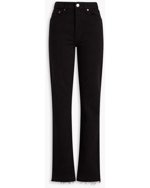 RE/DONE 70S High-Rise Bootcut Jeans - Black
