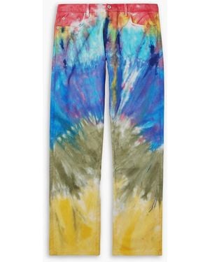 GALLERY DEPT. Marley gerade geschnittene jeans mit batikmuster in distressed-optik - Blau