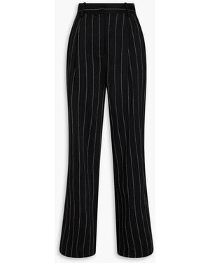 Loulou de Saison Enyo Pinstriped Twill Straight-leg Pants - Black