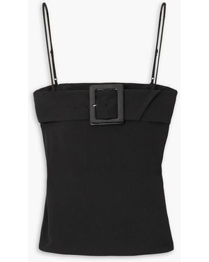 Christopher Kane Me now top aus crêpe mit schnalle - Schwarz