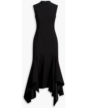 Solace London Ausgestelltes midikleid "trinity" aus crêpe - Schwarz