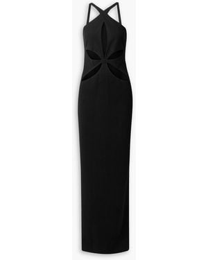 Monot Cutout Crepe Maxi Dress - Black