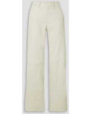SPRWMN Leather Flared Trousers - White