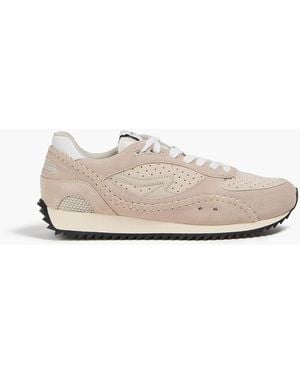 Rag & Bone Drift Runner Suede Sneakers - White