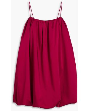 Jonathan Simkhai Gathe Satin-twill Mini Dress - Red