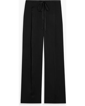 Rohe Satin-Crepe Wide-Leg Pants - Black