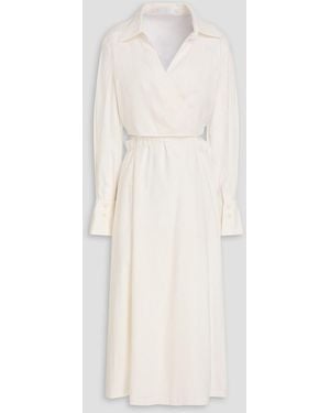 Jonathan Simkhai Giulia Convertible Wrap-Effect Cutout Linen-Blend Midi Dress - Natural