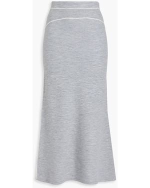 Sandro Wool Maxi Skirt - White