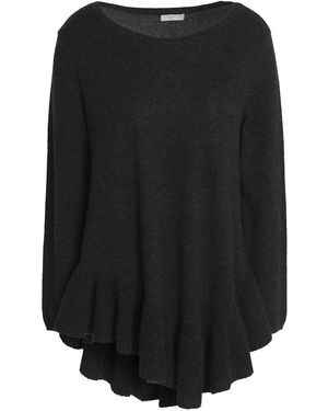 Joie Ruffled Wool And Cashmere-Blend Sweater - Black