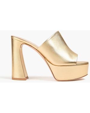Gianvito Rossi Holly plateau-mules aus -leder - Weiß