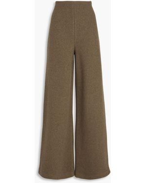 Rohe Wool-Blend Felt Wide-Leg Trousers - Green