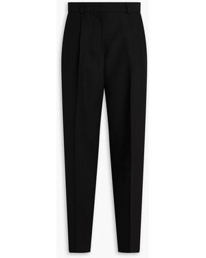 TOTEME Pleated Grain De Poudre Tapered Pants - Black