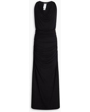 Fabiana Filippi Drapiertes maxikleid aus stretch-jersey - Schwarz