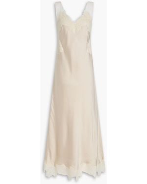 Jonathan Simkhai Gwynn Lace-trimmed Satin-crepe Midi Dress - White