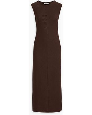 Rag & Bone Echo Ribbed-knit Midi Dress - Brown
