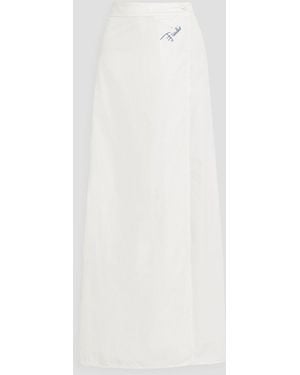 Emilio Pucci Taffeta Maxi Wrap Skirt - White