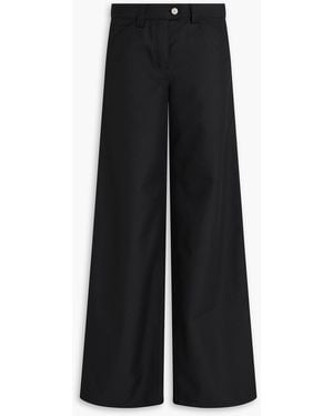 Courreges Hose mit weitem bein aus twill - Schwarz