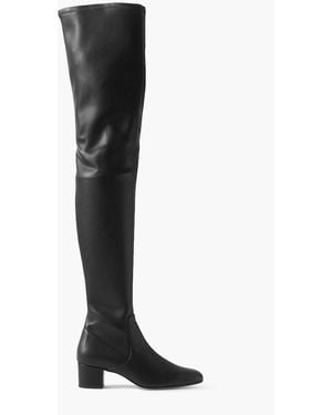 STAUD Aimee Faux Stretch-leather Over-the-knee Boots - Black