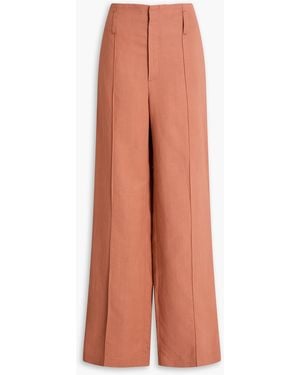 Brunello Cucinelli Twill Wide-leg Trousers - Orange
