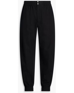 McQueen Tapered Cotton Trousers - Black
