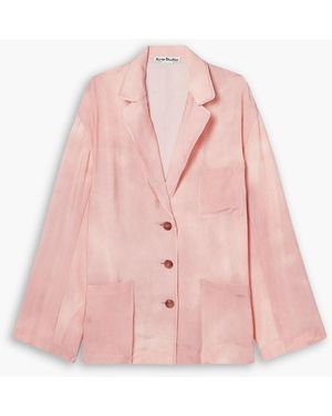 Acne Studios Oversized Satin-Twill Blazer - Pink