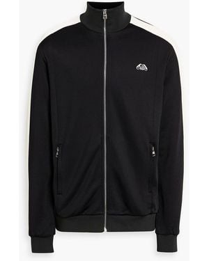 McQueen Striped Knitted Track Jacket - Black