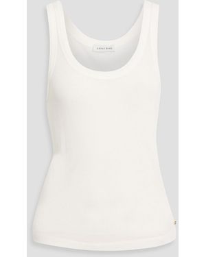 Anine Bing Brine Micro Modal And Cashmere-Blend Tank - White