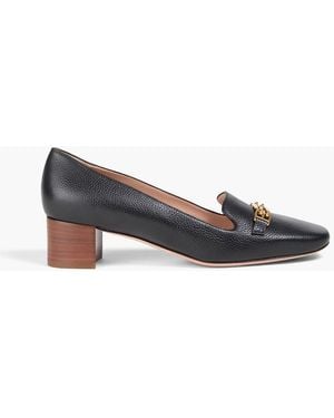 Bally Dielle 45 embellished pebbled-leather pumps - Schwarz
