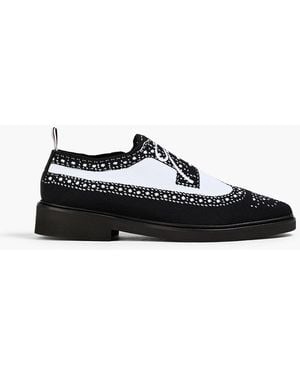 Thom Browne Brogues aus jacquard-strick - Schwarz