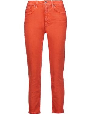 Acne Studios Patti Cropped High-Rise Skinny Jeans - Red