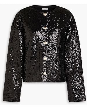 Claudie Pierlot Sequined Jersey Jacket - Black