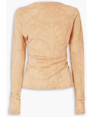 Ioannes Kylie Open-back Printed Stretch-jersey Top - White