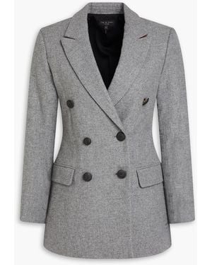 Rag & Bone Double-breasted Wool-blend Blazer - Grey