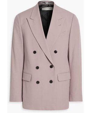 Dries Van Noten Double-Breasted Wool-Twill Blazer - Pink