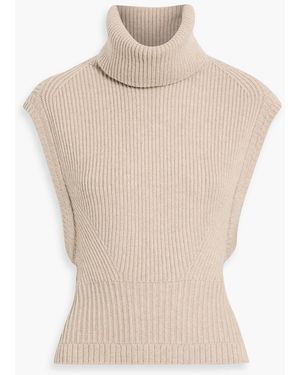 Jonathan Simkhai Maple Ribbed Wool-Blend Turtleneck Vest - White