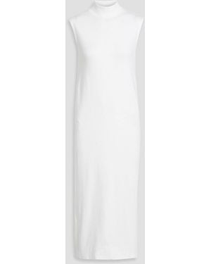 Another Tomorrow Cotton-jersey Midi Dress - White