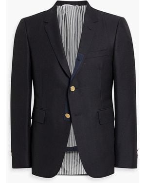 Thom Browne Grain De Poudre Wool And Mohair-Blend Blazer - Black